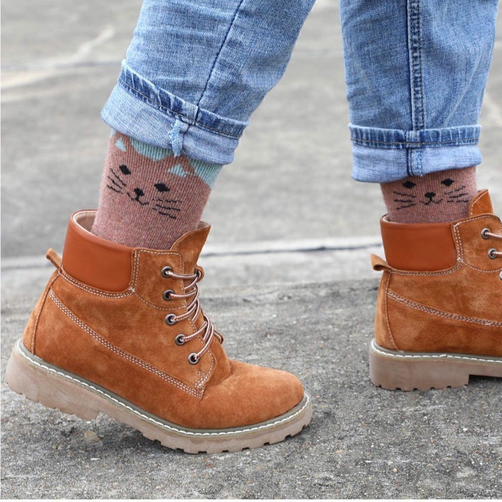 Multi-colored cat socks    - Picture 7 of 7